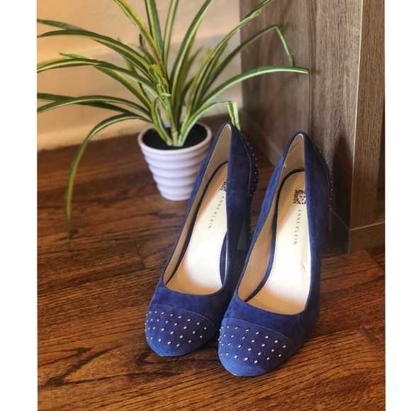 Anne Klein Studded Blue Heels - Picture 5 of 6